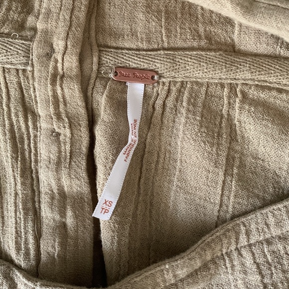 Free People Gretchen tan flutter sleeve romper - Picture 5 of 8